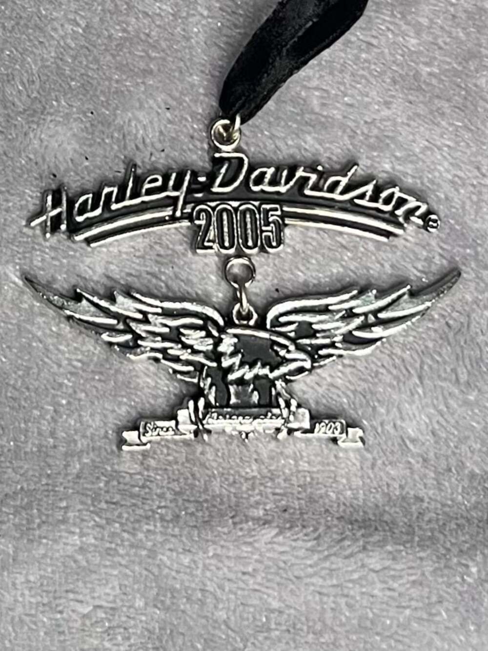 Harley-Davidson 2005 Pewter Eagle Christmas Ornament 97015-06V